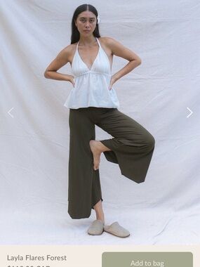 Indigo Luna Layla Flares in Forest Green